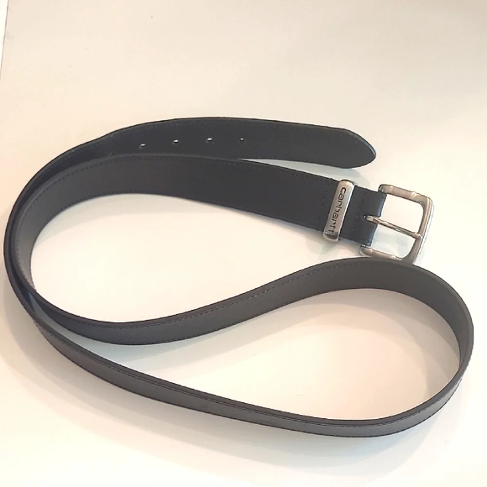 Carhartt Leather Genuine Leather Belt Debossed Brand Logo Adjustable Size 48